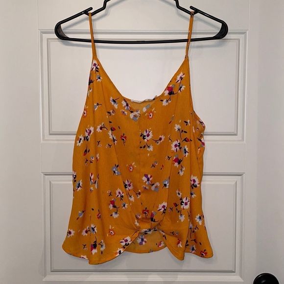 Lush Tops - Lush Floral Tank with Knot Tie